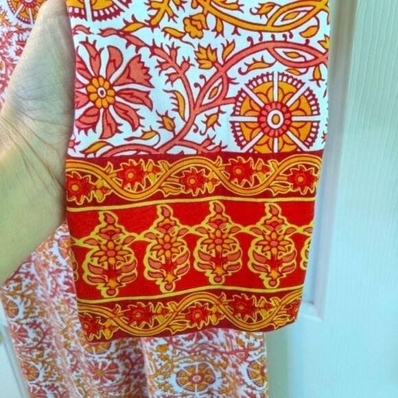 Coolibar Dress Oceanside Floral Tunic UPF 50+ Orange Womens Medium - Picture 4 of 9